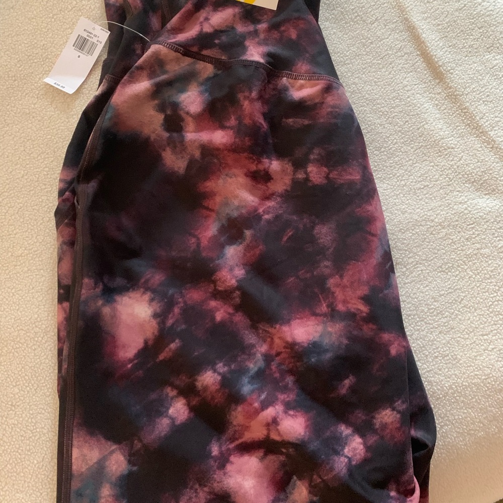 Old Navy Women's Tie-Dye Track Pants - Black and Pink
